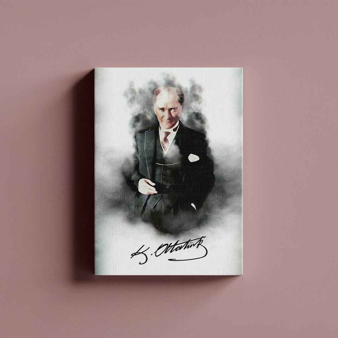 Atatürk Takım Elbiseli Portre Kanvas Tablo