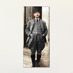Gazi Mustafa Kemal Atatürk Boydan Portre Kanvas Tablo