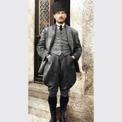 Gazi Mustafa Kemal Atatürk Boydan Portre Kanvas Tablo