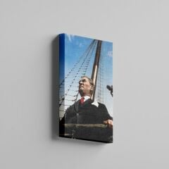 Gazi Mustafa Kemal Atatürk Yelkenli Kanvas Tablo