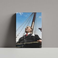 Gazi Mustafa Kemal Atatürk Yelkenli Kanvas Tablo