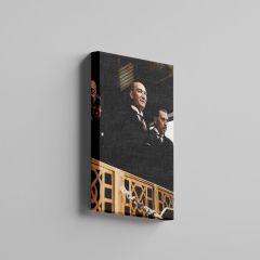 Gazi Mustafa Kemal Atatürk Balkon Kanvas Tablo