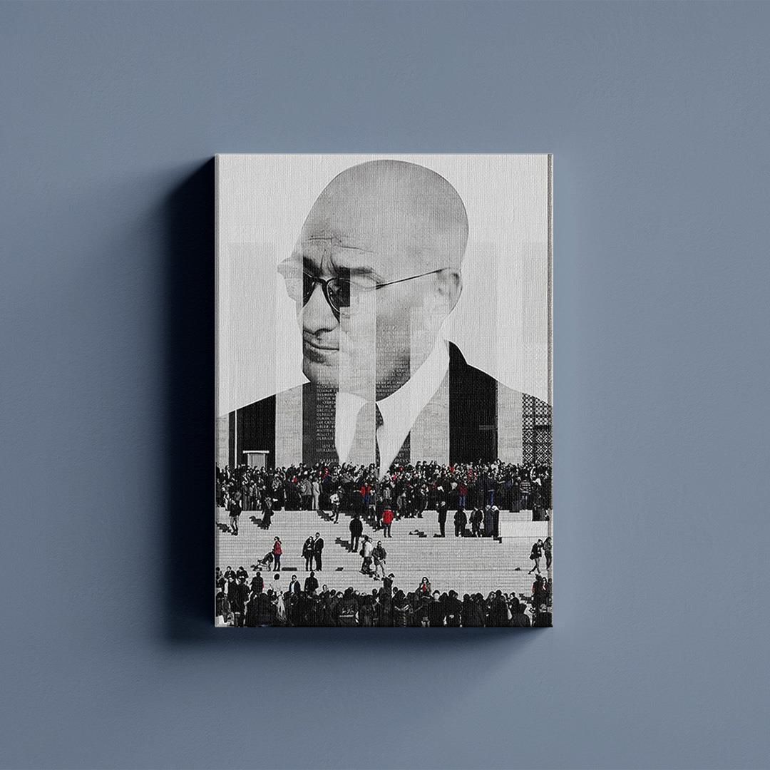 Gazi Mustafa Kemal Atatürk Anıtkabir Temalı Efektli Kanvas Tablo 60 x 80