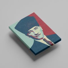 Gazi Mustafa Kemal Atatürk 2 Renk Efektli Kanvas Tablo