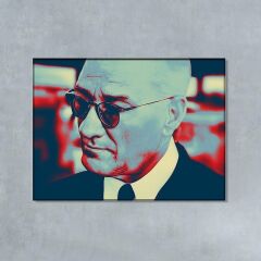Gazi Mustafa Kemal Atatürk Gözlüklü Efektli Kanvas Tablo