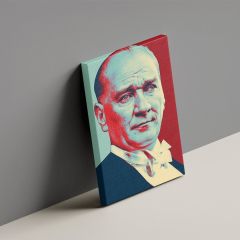 Gazi Mustafa Kemal Atatürk Portre Efektli Kanvas Tablo