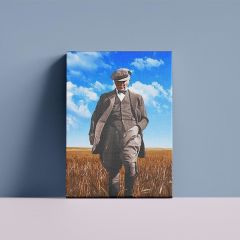Mustafa Kemal Atatürk Başak Tarlasında Yağlı Boya Efektli Kanvas Tablo