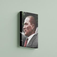 Gazi Mustafa Kemal Atatürk Profilden Kanvas Tablo