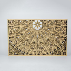 Mandala Katmanlı Ahşap Tablo Duvar Dekor 30x50cm.