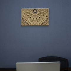 Mandala Katmanlı Ahşap Tablo Duvar Dekor 30x50cm.
