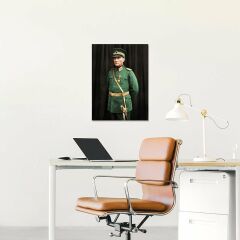 Mustafa Kemal Atatürk Asker Üniformasıyla Kanvas Tablo