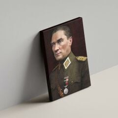Mustafa Kemal Atatürk Asker Üniformasıyla Profil Kanvas Tablo
