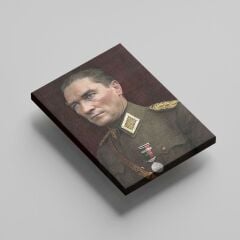 Mustafa Kemal Atatürk Asker Üniformasıyla Profil Kanvas Tablo