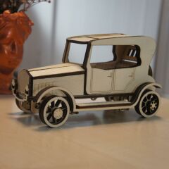 Retro Araba Ahşap Model Puzzle