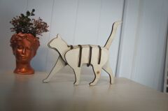 Kedi Dekor Ahşap Model Puzzle Seti
