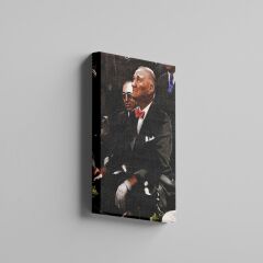 Mustafa Kemal Atatürk Kırmızı Papyonlu Kanvas Tablo