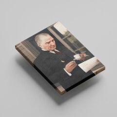 Mustafa Kemal Atatürk ve Türk kahvesi Kanvas Tablo