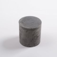 Beton Koyu Mermer Desenli Kapaklı Saksı