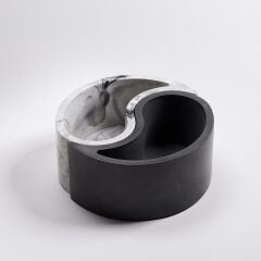 Beton Ying Yang Özel Tasarım Saksılık, Mumluk