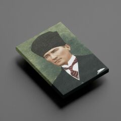 Atatürk Kalpaklı Takım Elbiseli Portre Kanvas