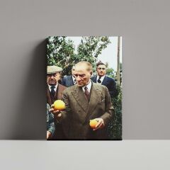 PabloFi Gazi Mustafa Kemal Atatürk Portakal Bahçesinde Antalya'ya Gelişi Kanvas Tablo