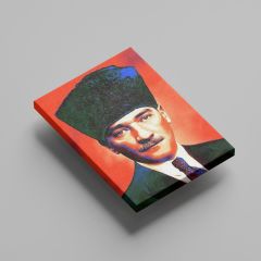 Gazi Mustafa Kemal Atatürk Portreden Kalpaklı Efektli Kanvas Tablo 40 x 60
