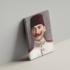 Mustafa Kemal Atatürk Kurmay Yüzbaşı Kanvas Tablo