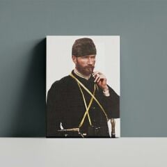 Mustafa Kemal Atatürk Binbaşı Kanvas Tablo