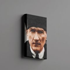 Mustafa Kemal Atatürk Kalpaklı Kanvas Tablo