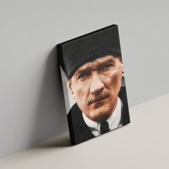 Mustafa Kemal Atatürk Kalpaklı Kanvas Tablo