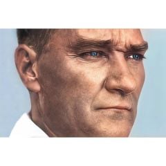 Mustafa Kemal Atatürk Mavi Göz Kanvas Tablo 35 x 50