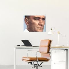 Mustafa Kemal Atatürk Mavi Göz Kanvas Tablo 35 x 50