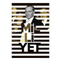 Atatürk Milliyet Yazılı Renkli Özel Tasarım Serisi
