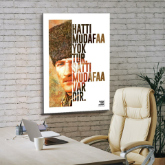 Atatürk Özel Tasarım Efektli Kanvas Tablo