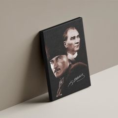 Atatürk 2'li Portre Kanvas Tablo