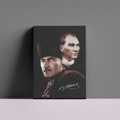 Atatürk 2'li Portre Kanvas Tablo