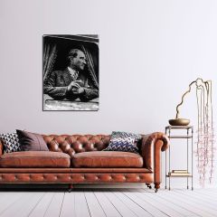 Atatürk Trenden Bakarken Kanvas Tablo