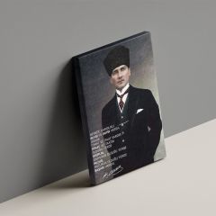 Atatürk Takım Elbiseli Portre Kanvas Tablo