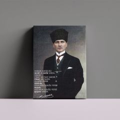 Atatürk Takım Elbiseli Portre Kanvas Tablo