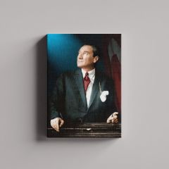 Atatürk ve Türk Bayrağı Portre Kanvas Tablo