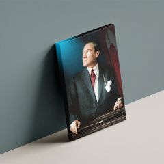 Atatürk ve Türk Bayrağı Portre Kanvas Tablo