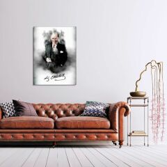 Atatürk Takım Elbiseli Portre Kanvas Tablo